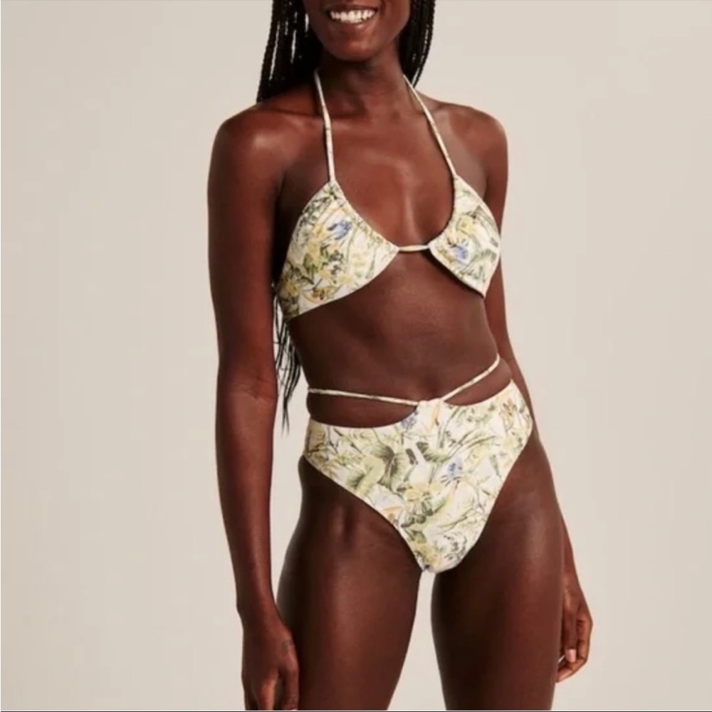 NWT Abercrombie & Fitch Swim Set Tie-Back High-Waist Bottoms and multi-way too